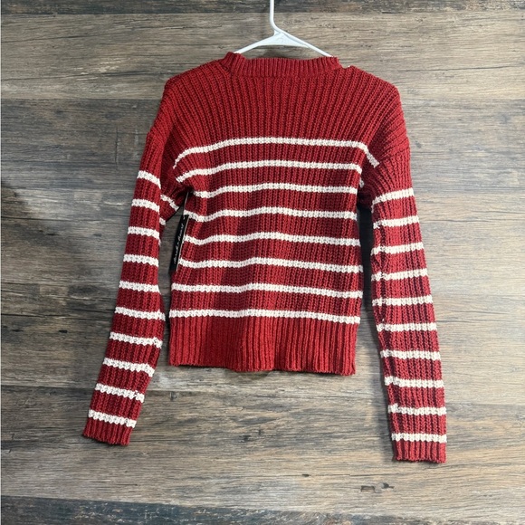 Derek Heart Red and White Striped Sweater - Picture 2 of 8